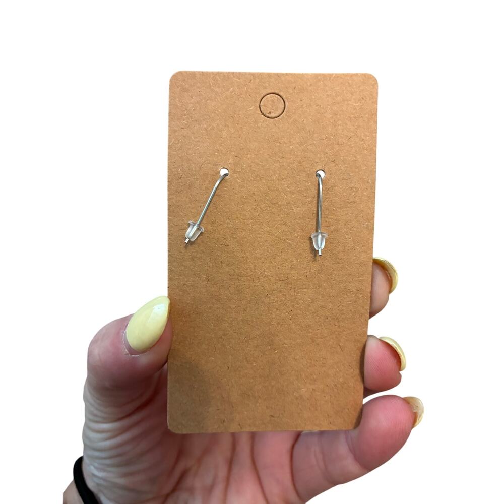 Miracle Pearl Earrings Silver Spiral Eclectic Hippie Women's O/S Retro Boho - Picture 2 of 5
